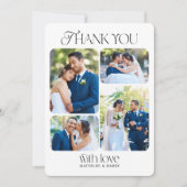 懐かしいタイプ丸いコーナー5写真結婚ズ サンキューカード (正面)