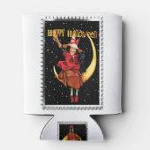 懐かしいハロウィーンいい魔女と猫 缶クーラー (裏面)