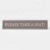 懐かしいファッションドおばさん「どうぞ座って!」 デスクネームプレート (正面)