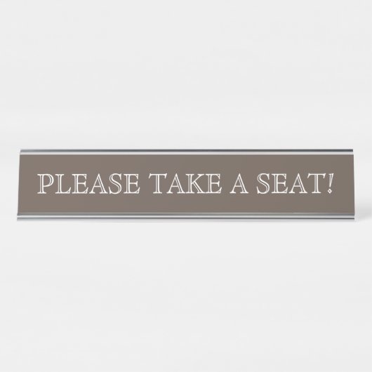 懐かしいファッションドおばさん「どうぞ座って！」 デスクネームプレート (正面)