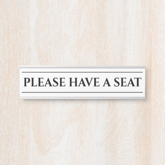 懐かしいファッションドお座りください サインプレート (正面)