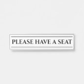 懐かしいファッションドお座りください サインプレート (正面)