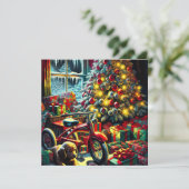 懐かしいファッションドクリスマスモーニング シーズンカード (スタンド正面)