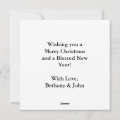 懐かしいファッションドクリスマスモーニング シーズンカード (裏面)