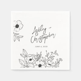 懐かしいフローラ植物性ホワイト結婚ズカクテル スタンダードカクテルナプキン