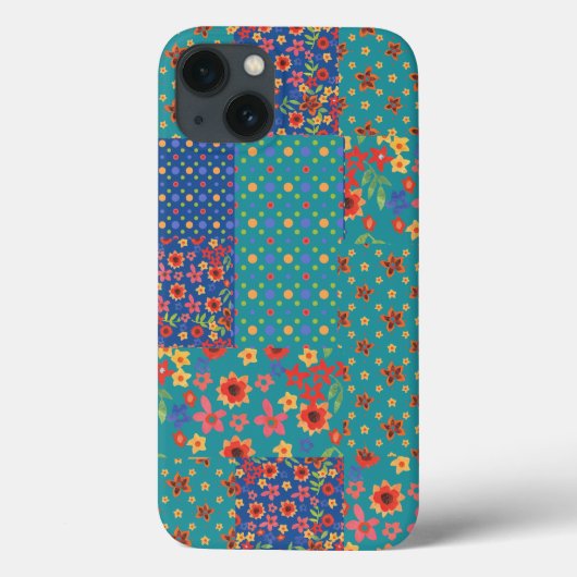 懐かしいプリントフェイクパッチワークiPhone 6ケース Case-Mate iPhoneケース (裏面)
