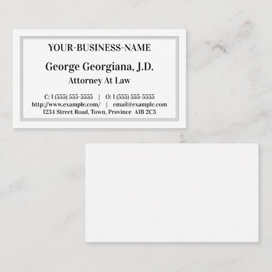 懐かしいプロフェッショナル名刺 名刺 (正面/裏面)