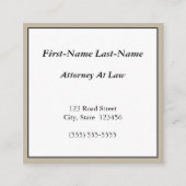 懐かしいプロフェッショナル弁護士名刺 スクエア名刺 (正面)