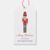 懐かしいホリデーズレッドホワイトナツクラッカー ギフトタグ (正面)