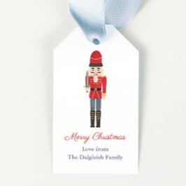 懐かしいホリデーズレッドホワイトナツクラッカー ギフトタグ