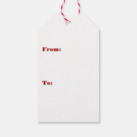 懐かしいメリークリスマスレッドタイポグラフィ ギフトタグ (裏面)