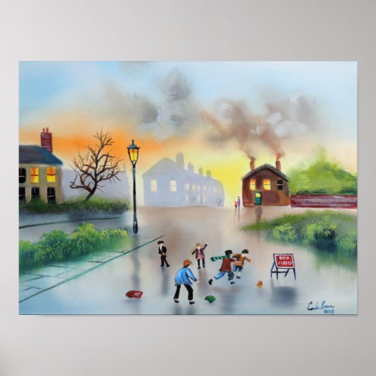 懐かしいヤギの群絵画れ ポスター (正面)