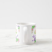 懐かしいラベンダー、ピンクのバラ、モックオレンジ エスプレッソカップ (裏面)