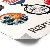 懐かしいレトロオールウェイポップ・アートの文化 ポスター (角)