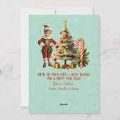 懐かしいレトロサンタクロースメリークリスマスフォト シーズンカード (裏面)