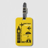 懐かしいレトロ航空ポスター ラゲッジタグ (正面縦)