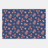 懐かしいロッキングホースとテディベア ラッピングペーパーシート (正面3)