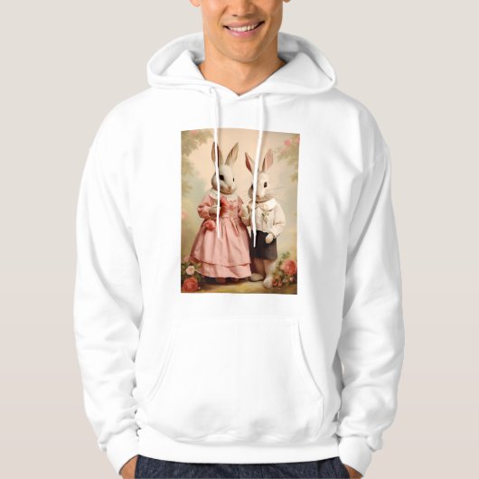 懐かしいロマンスリバイバル – アンティークラビットデュオin パーカ (正面)