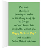 懐かしいヴィンテージキャンパートレーラーマザーズデイカード (内側 (右))