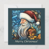 懐かしいヴィンテージサンタのカスタマイズ シーズンカード (正面)