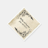 懐かしいヴィンテージフローラ結婚の形見 スタンダードカクテルナプキン (角)