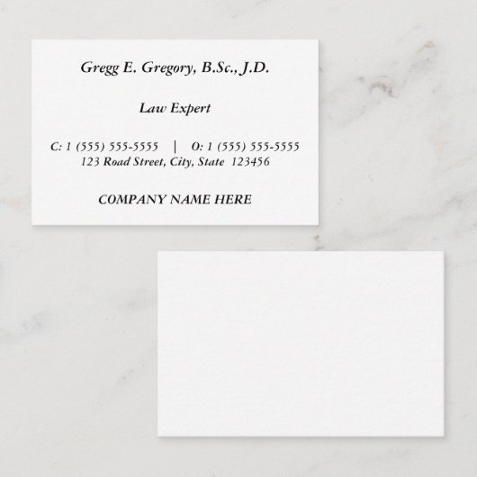 懐かしいヴィンテージ名刺 名刺 (正面/裏面)