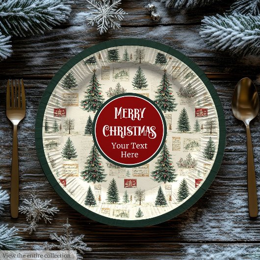 懐かしいヴィンテージ紙プレートと名前をカスタムする ペーパープレート