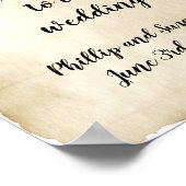 懐かしいヴィンテージ結婚フローラの歓迎 ポスター (角)