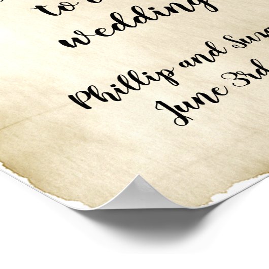 懐かしいヴィンテージ結婚フローラの歓迎 ポスター (角)