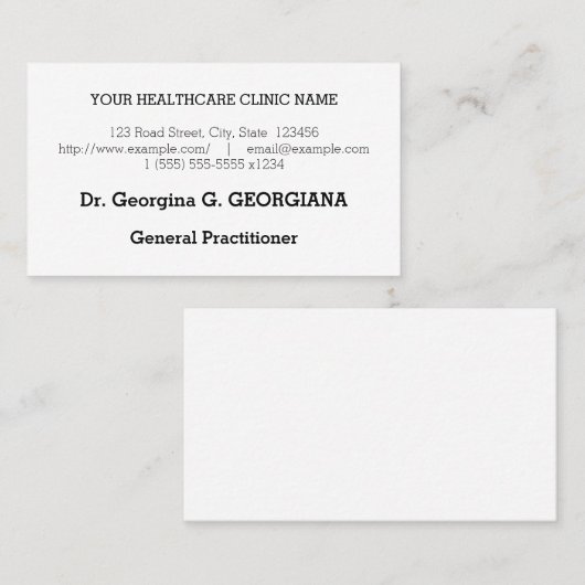 懐かしい伝統的ヴィンテージ・ビジネス・カード 名刺 (正面/裏面)