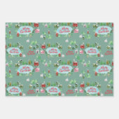 懐かしい冬の村クリスマス ラッピングペーパーシート (正面)