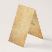 懐かしい古い紙ルックエレガントラグジュアリーフォールド 名刺 (裏面)