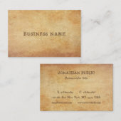 懐かしい古い紙ルックテンプレートプレミアムシック 名刺 (正面/裏面)