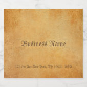 懐かしい古紙調のエレガントなドリンクテンプレート ビールラベル (シングルラベル)