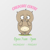 懐かしい可愛らしい丸っぽいハムスター漫画 ウィンドウサイン (シート)