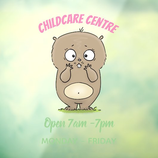 懐かしい可愛らしい丸っぽいハムスター漫画 ウィンドウサイン (シート3)