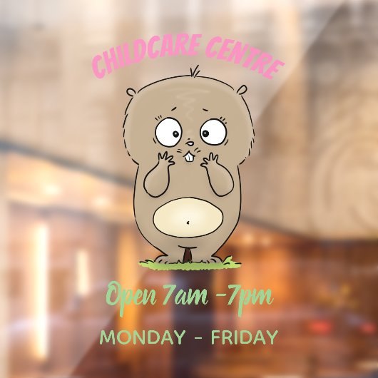 懐かしい可愛らしい丸っぽいハムスター漫画 ウィンドウサイン (シート2)