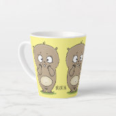 懐かしい可愛らしい丸っぽいハムスター漫画 カフェラテマグ (左アングル)