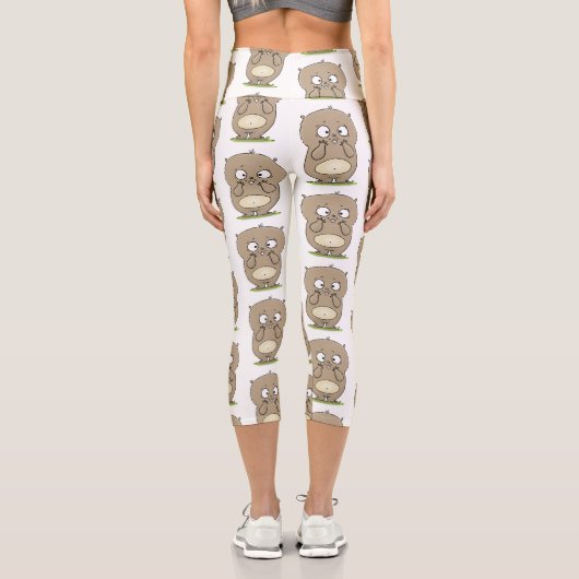 懐かしい可愛らしい丸っぽいハムスター漫画 カプリレギンス (裏面)