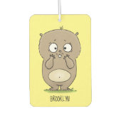 懐かしい可愛らしい丸っぽいハムスター漫画 カーエアーフレッシュナー (正面)