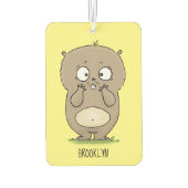 懐かしい可愛らしい丸っぽいハムスター漫画 カーエアーフレッシュナー (裏面)