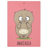 懐かしい可愛らしい丸っぽいハムスター漫画 クリップボード (裏面)