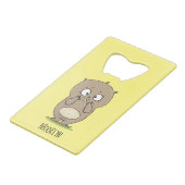 懐かしい可愛らしい丸っぽいハムスター漫画 クレジットカード栓抜き (裏面アングル)