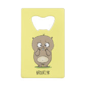 懐かしい可愛らしい丸っぽいハムスター漫画 クレジットカード栓抜き (裏面)