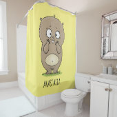 懐かしい可愛らしい丸っぽいハムスター漫画 シャワーカーテン (インサイチュ)