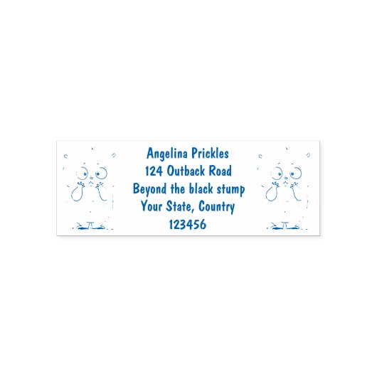 懐かしい可愛らしい丸っぽいハムスター漫画 セルフインキングスタンプ (デザイン)