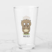 懐かしい可愛らしい丸っぽいハムスター漫画 タンブラーグラス (正面)