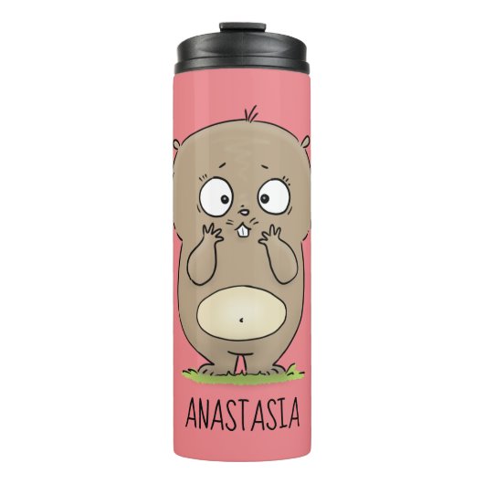 懐かしい可愛らしい丸っぽいハムスター漫画 タンブラー (正面)