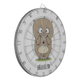 懐かしい可愛らしい丸っぽいハムスター漫画 ダーツボード (正面左)