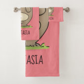 懐かしい可愛らしい丸っぽいハムスター漫画 バスタオルセット (インサイチュ)